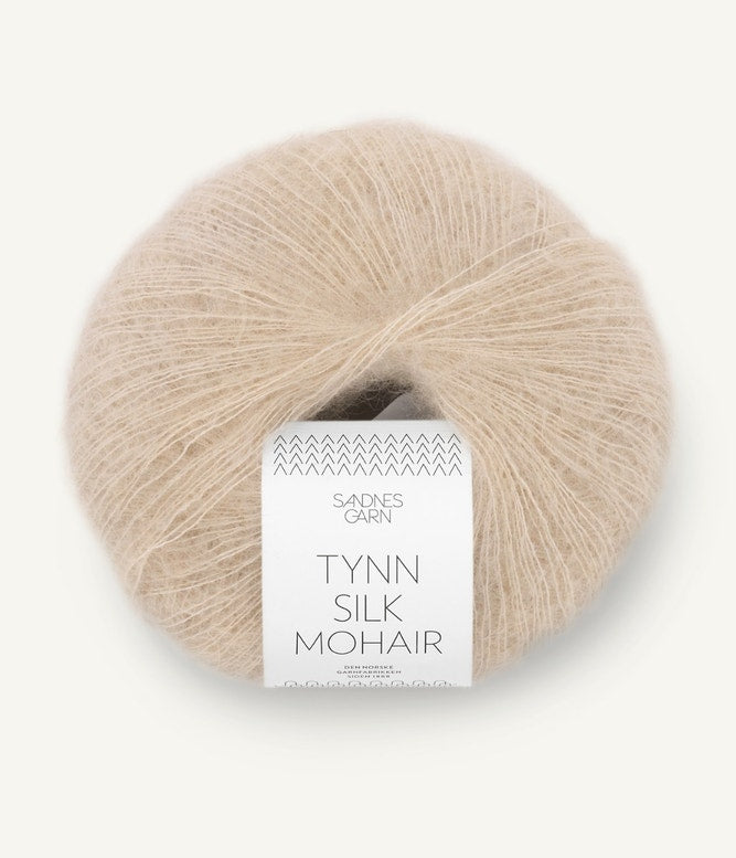Tynn Silk Mohair beigemeleret [2650]