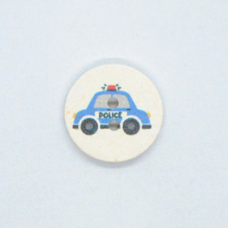 Knap politibil recy. bomuld [18mm]