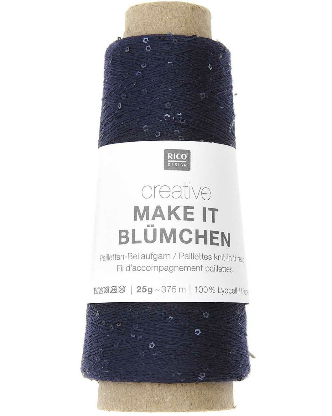 Make it Blümchen [0015] navy blue paillettråd