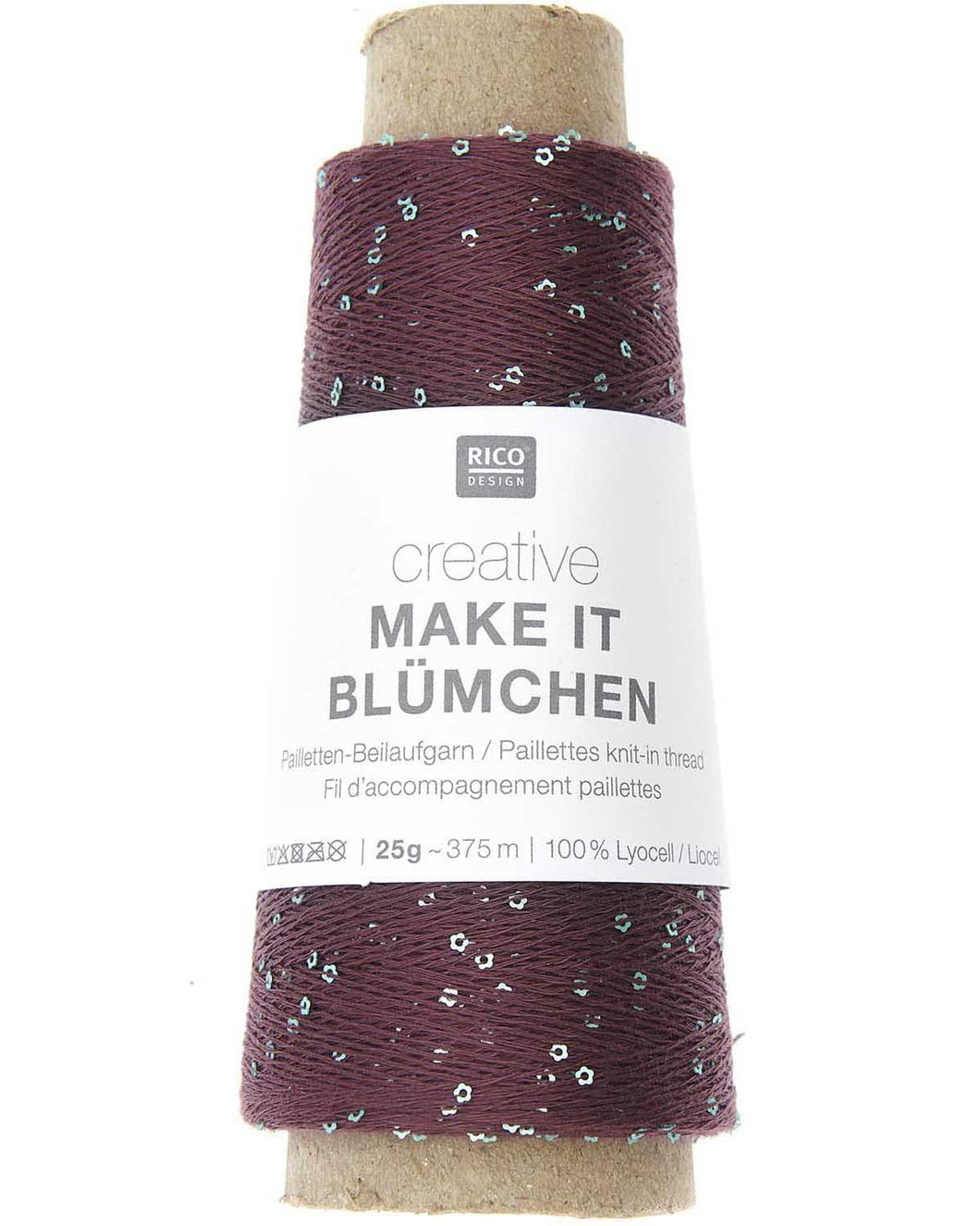 Make it Blümchen [0016] burgundy paillettråd