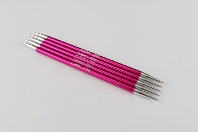 KnitPro Zing strømpepinde 5.0mm (20 cm)