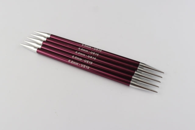 KnitPro Zing strømpepinde 6.0mm (20 cm)