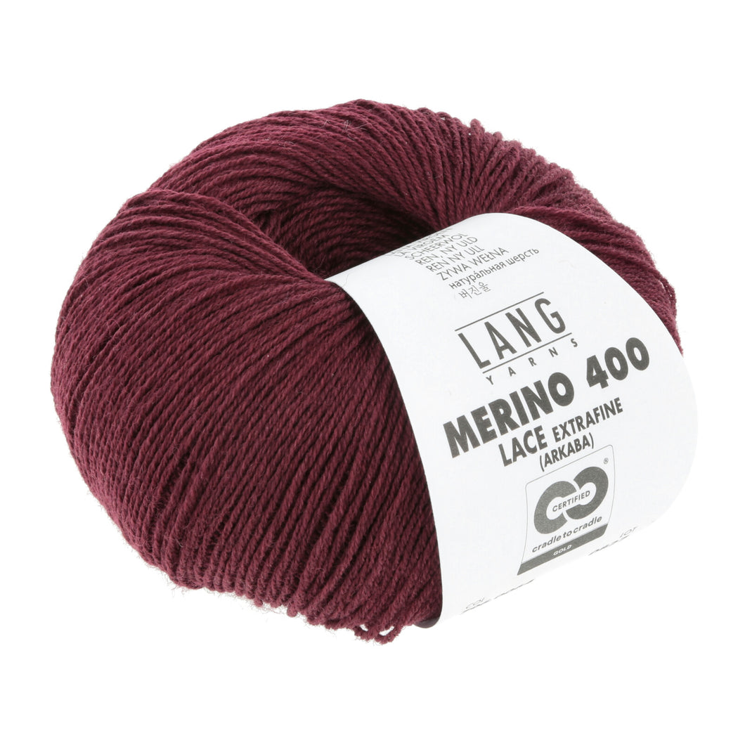 Merino 400 Lace vinrød [0064]
