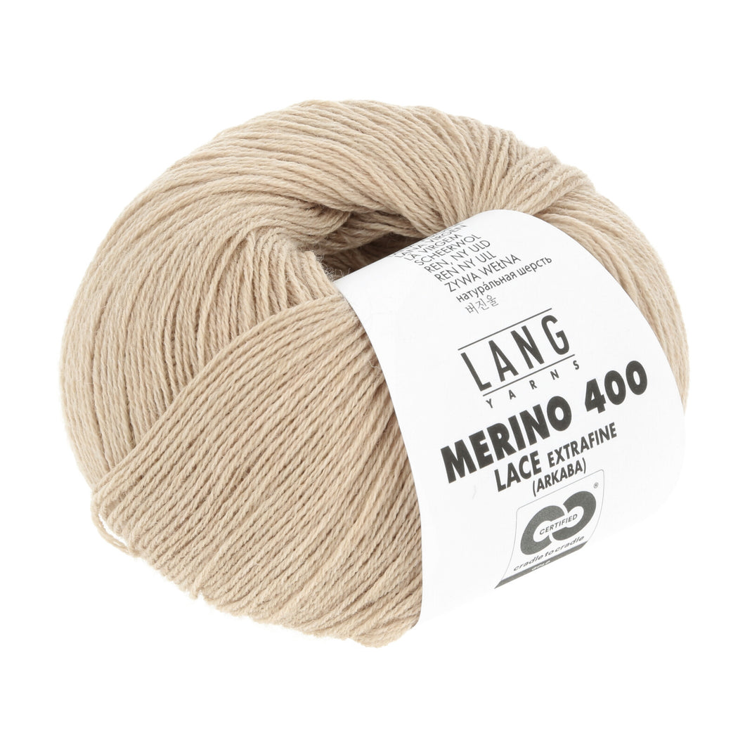 Merino 400 Lace mørk sand [0326]