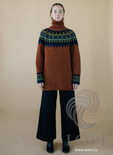 Opskrift på 42-8 KASTALI - Islandsk sweater til dame fra Istex