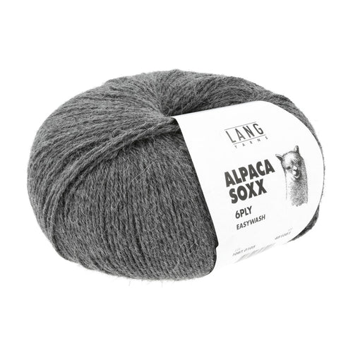 Lang Yarns Alpaca Soxx 6 Ply mørk grå [0105]