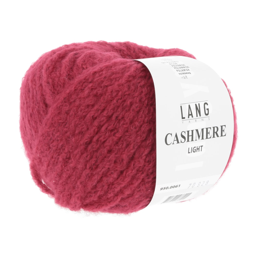 Lang Yarns Cashmere Light hindbærrød [0061]