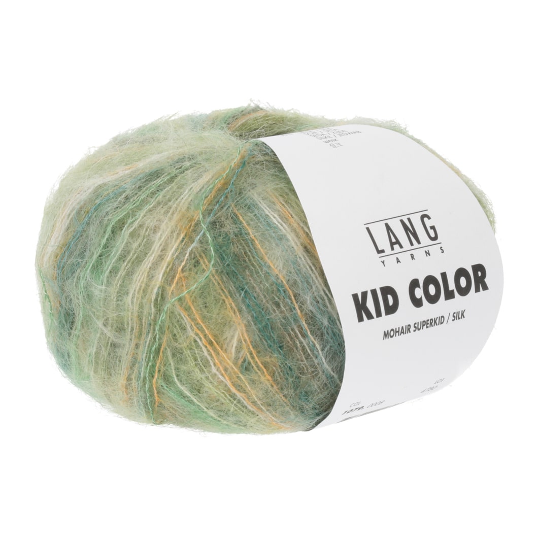 Lang Yarns Kid Color grøn/beige/orange [0008]