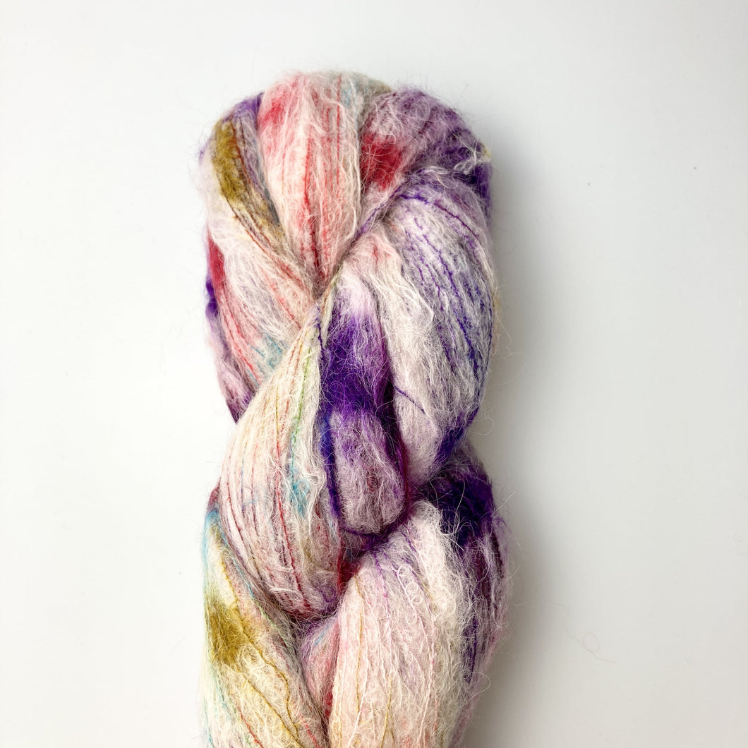 Lang Yarns Muse hand dyed rød/turkis/lilla [0004]