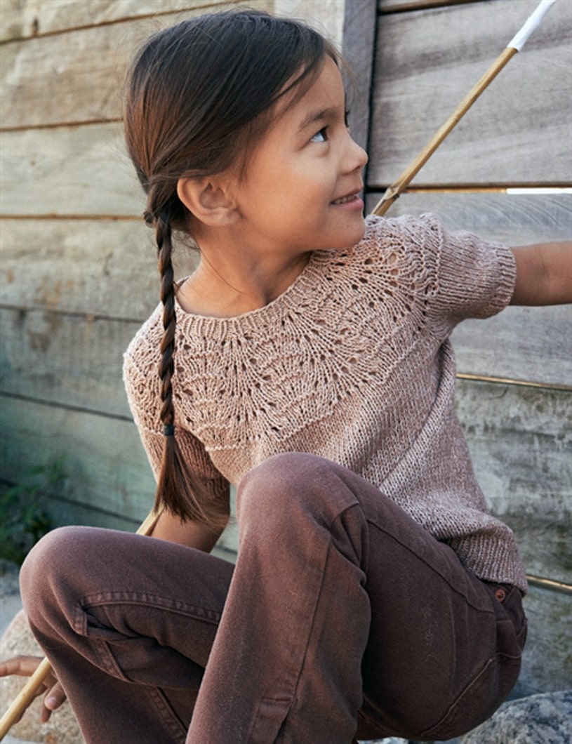 Opskrift på Lille Peacock Tee fra Le Knit