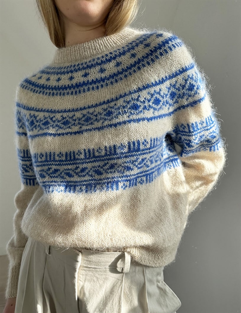 Opskrift på Porcelain Yoke Sweater fra Le Knit