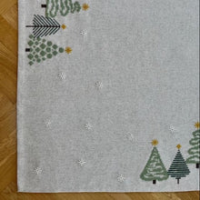 Indlæs billede til gallerivisning Pomp Stitch Juletræstæppe med grantræer
