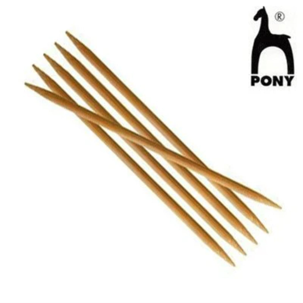 Pony Bamboo strømpepinde 15 cm - 4.0 mm