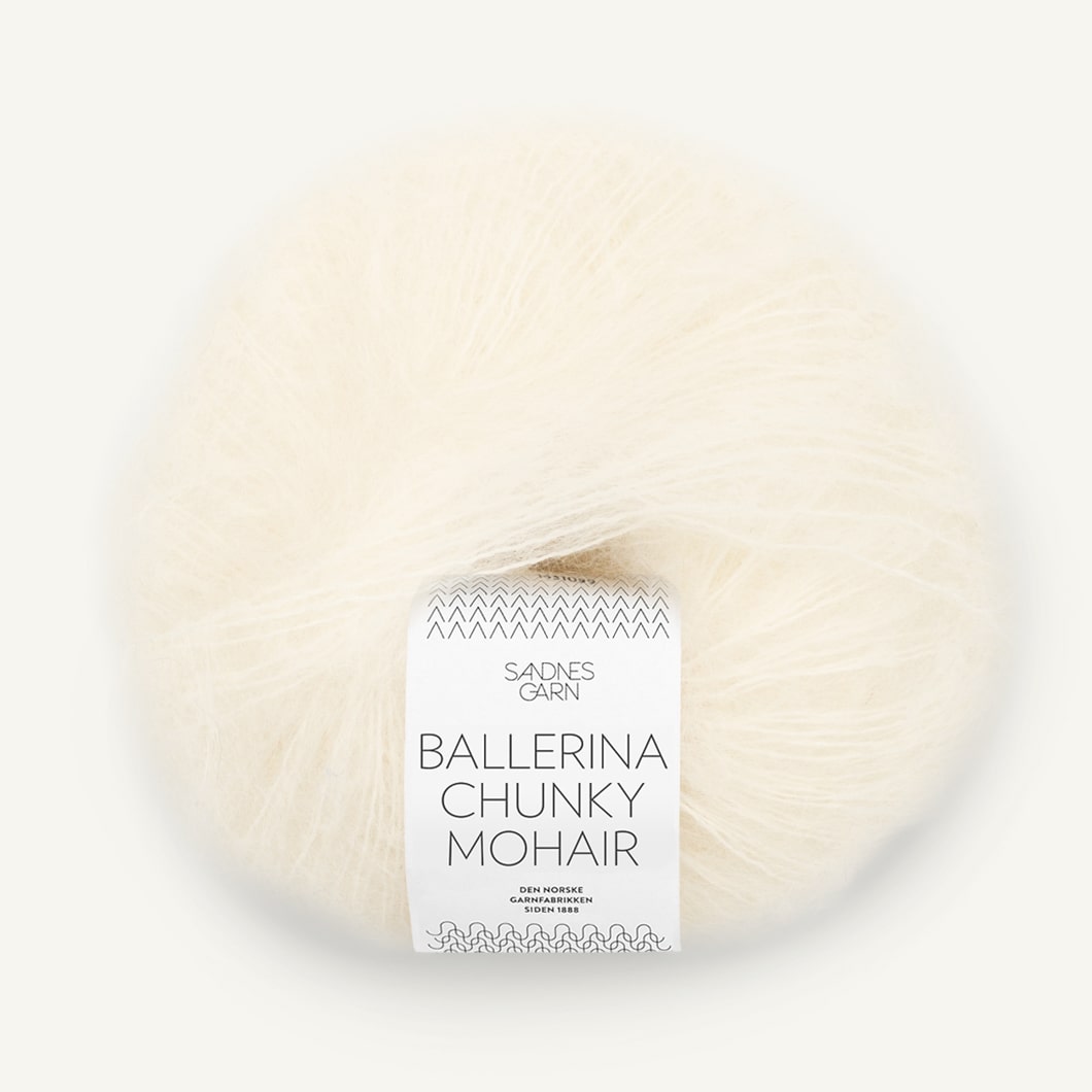 Sandnes Garn Ballerina Chunky Mohair hvid [1012]