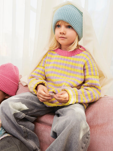 Sandnes enkeltopskrift 2401 Mykt til barn [02] Sedrick Sweater Junior