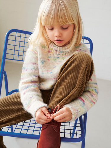 Sandnes enkeltopskrift 2401 Mykt til barn [05] Debutant Sweater Junior