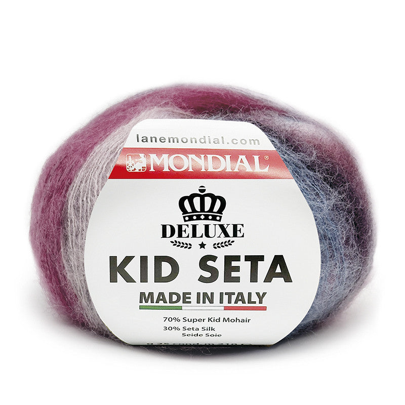 Kid seta 192 cerise/grøn/lilla