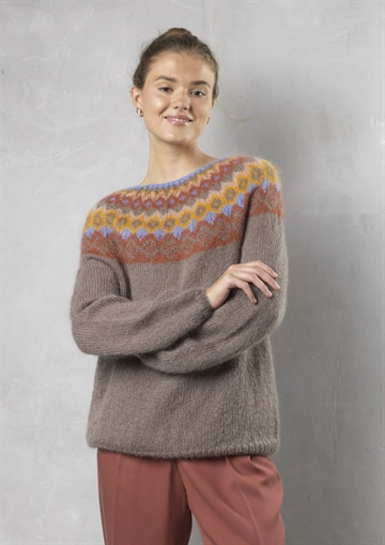 Cewec Enkeltopskrift 4621 Blød sweater i sprøde farver i Dolce