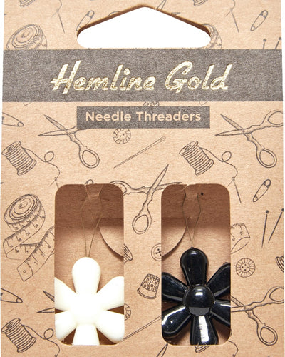 Hemline Gold nåletræderblomst hvid/sort