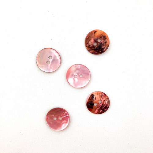 Knap perlemor rosa [15 mm]