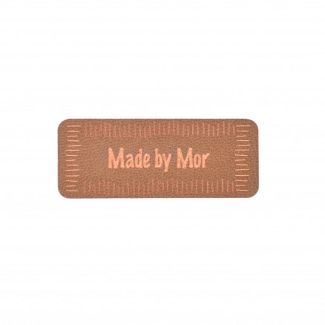 Mor Label Label brun læder - made by mor – Si-Ki Garn