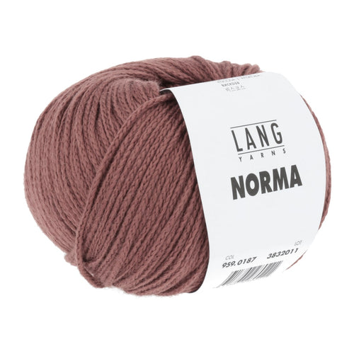 Lang Yarns Norma rødbrun [0187]