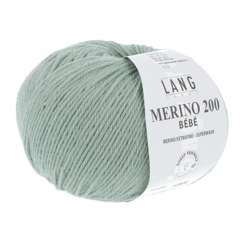 Lang Yarns Merino 200 Bébé støvet lys grøn [0392]