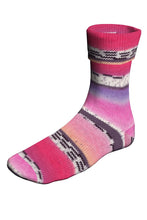 Indlæs billede til gallerivisning Lang Yarns Super Soxx 6 ply pink/lilla/råhvid [0379]
