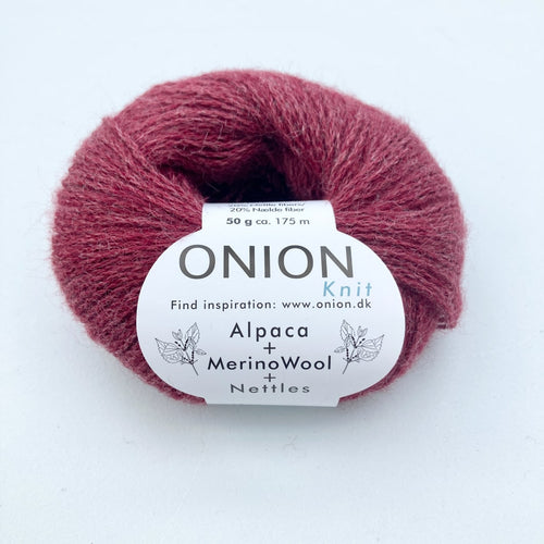 Onion Alpaca+Merino Wool+Nettles vinrød [1217]
