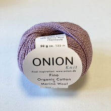 Indlæs billede til gallerivisning Onion Knit Fino Organic Cotton+Merino Wool lys lilla [504]
