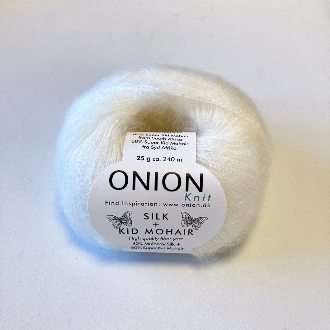 Onion Knit Silk+Kid Mohair råhvid [3001]