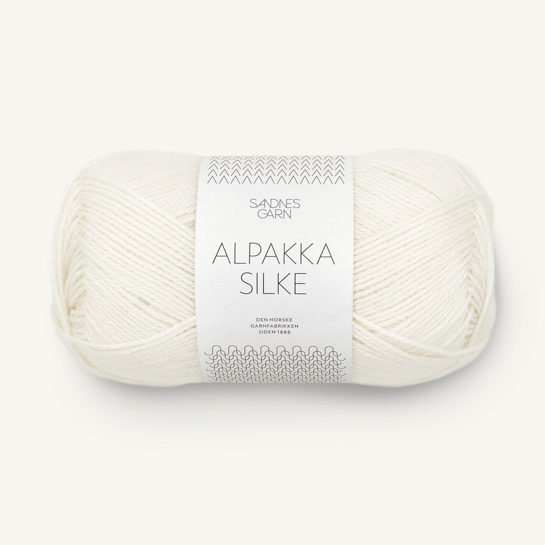 Sandnes Garn Alpakka Silke hvid [1002]