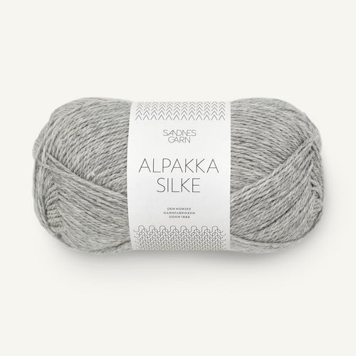 Sandnes Garn Alpakka Silke lys gråmeleret [1042]