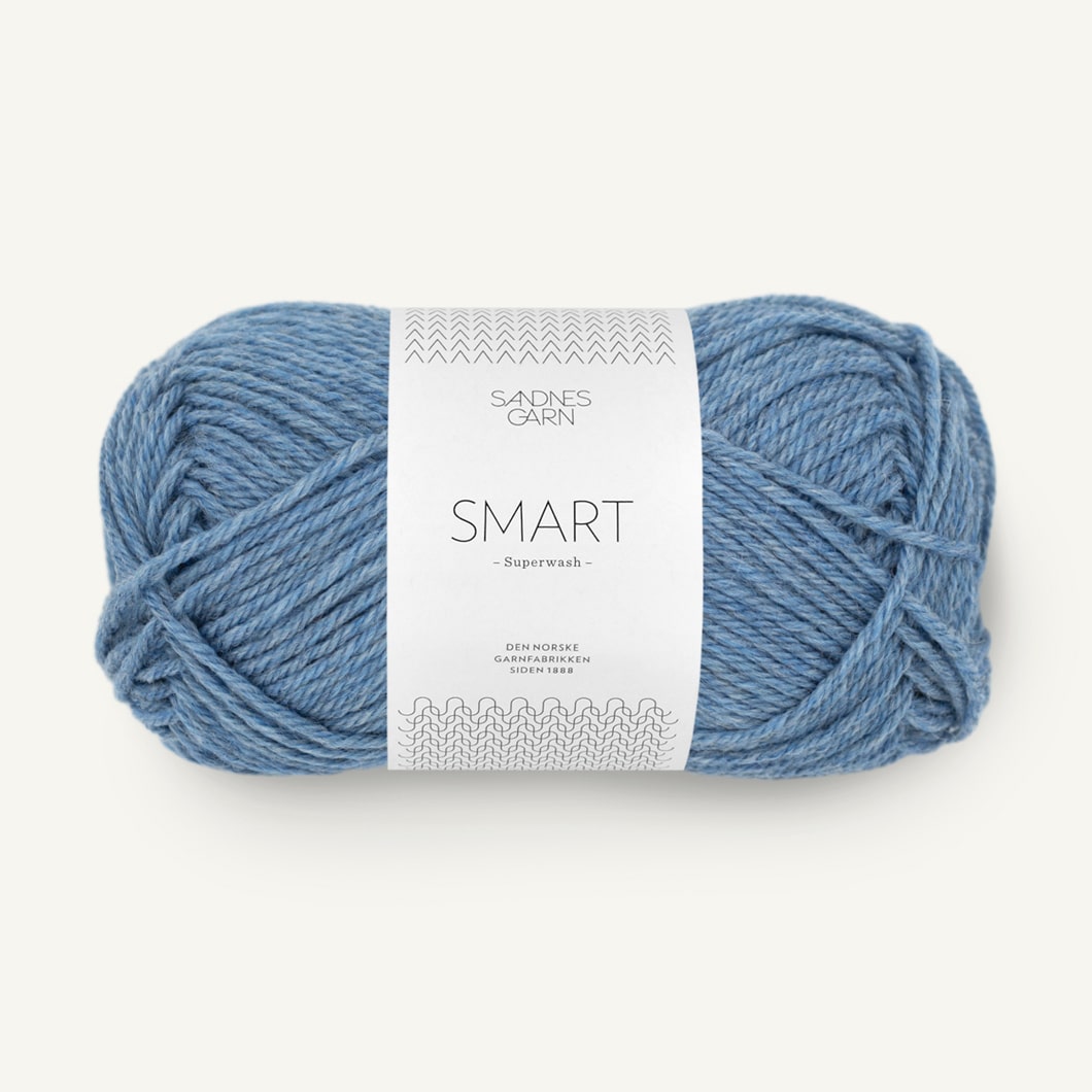 Sandnes Garn Smart blåmeleret [6324]
