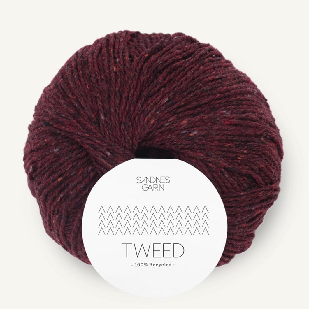 Sandnes Garn Tweed Recycled vinrød [4085]