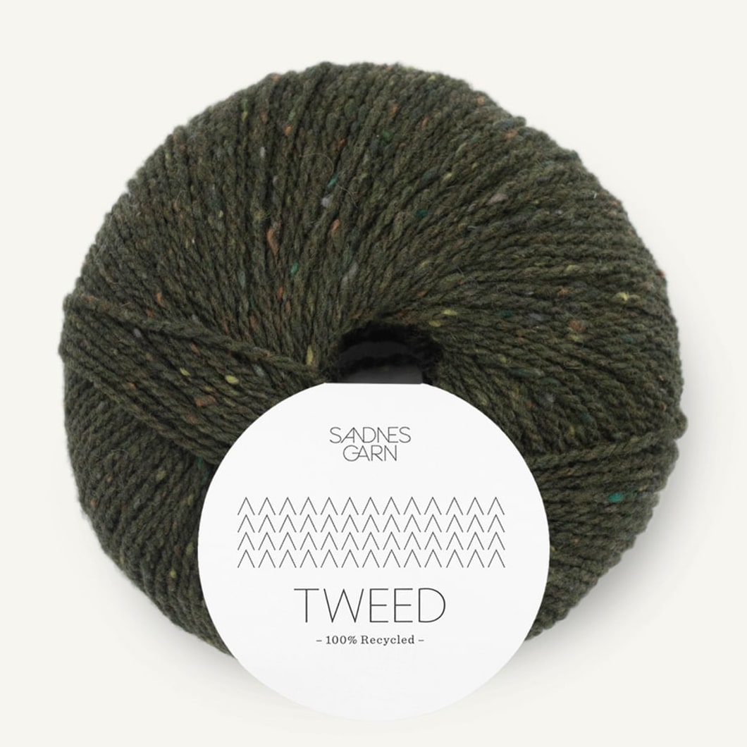Sandnes Garn Tweed Recycled olivengrøn [9585]