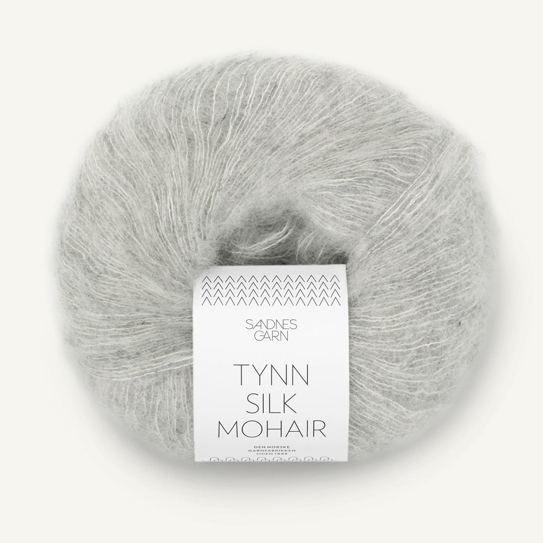 Sandnes Garn Tynn Silk Mohair lys gråmeleret [1022]