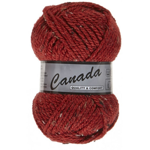 Lammy Yarns Canada Tweed mørkerød/beige/brun [440]